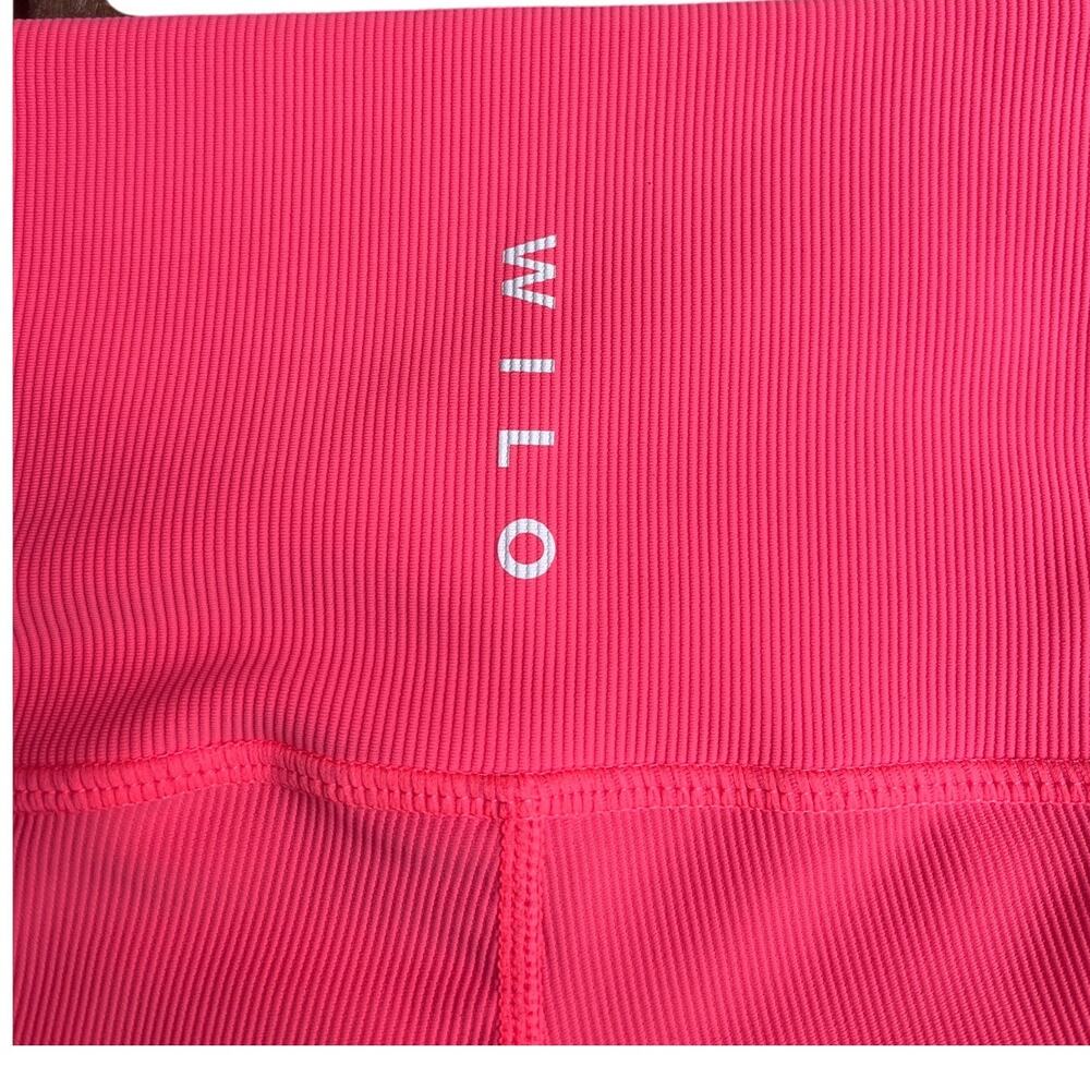 Wilo The Label | Crossover Ribbed Shorts - Size XS, Coral Pink - Picture 2 of 10